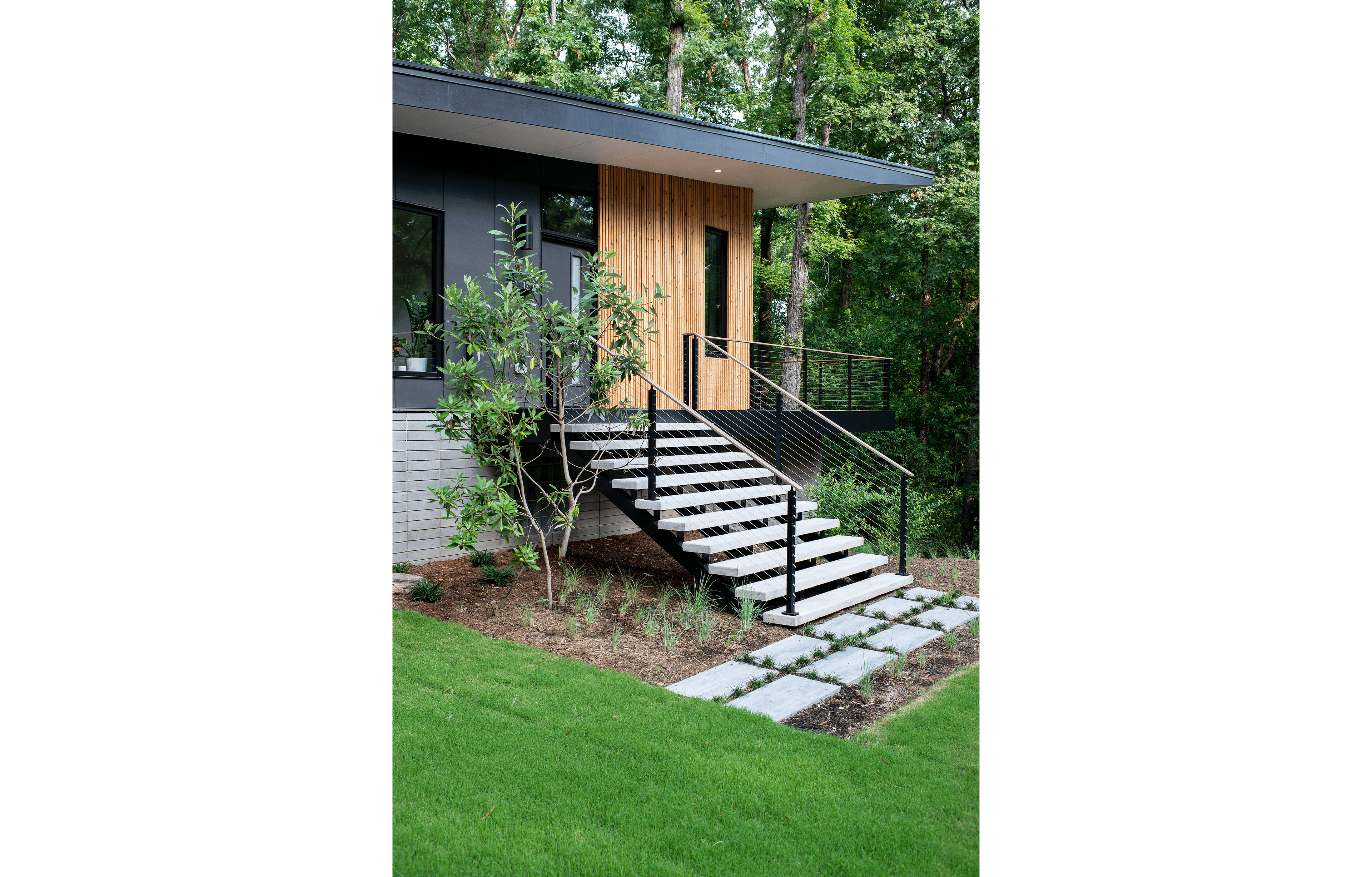 a steps leading to a house